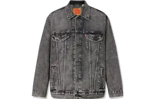 Levis Drop Shoulder Denim Jacket Men's Gray