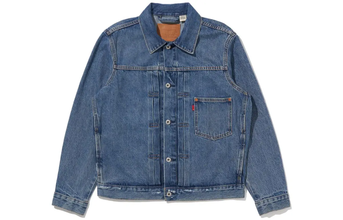 Levi's Denim Jackets Men's Blue Lapel Moderate Straight Fit