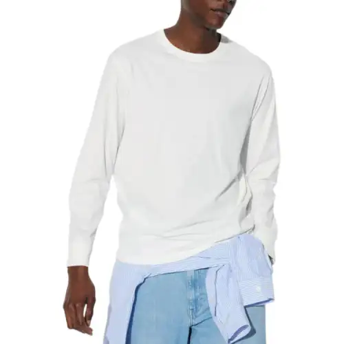 UNIQLO T Shirts Unisex White Crew Neck Moderate