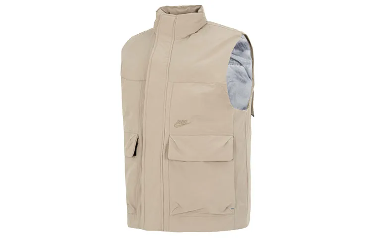 Nike Vests Men's Khaki Stand Collar Moderate Workwear
