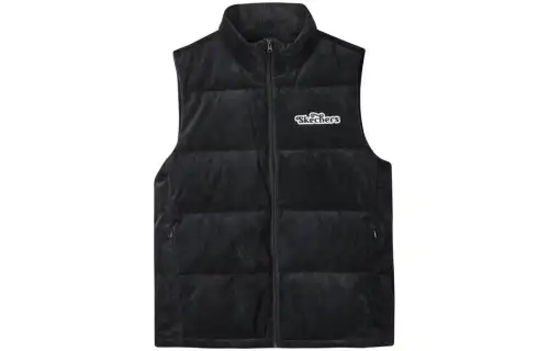Skechers Sports Life Collection Down Vests Unisex Carbon Black/0018 Stand Collar Moderate Other