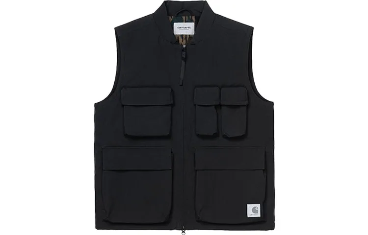 Carhartt WIP Vests Men's Black Stand Collar Moderate Other