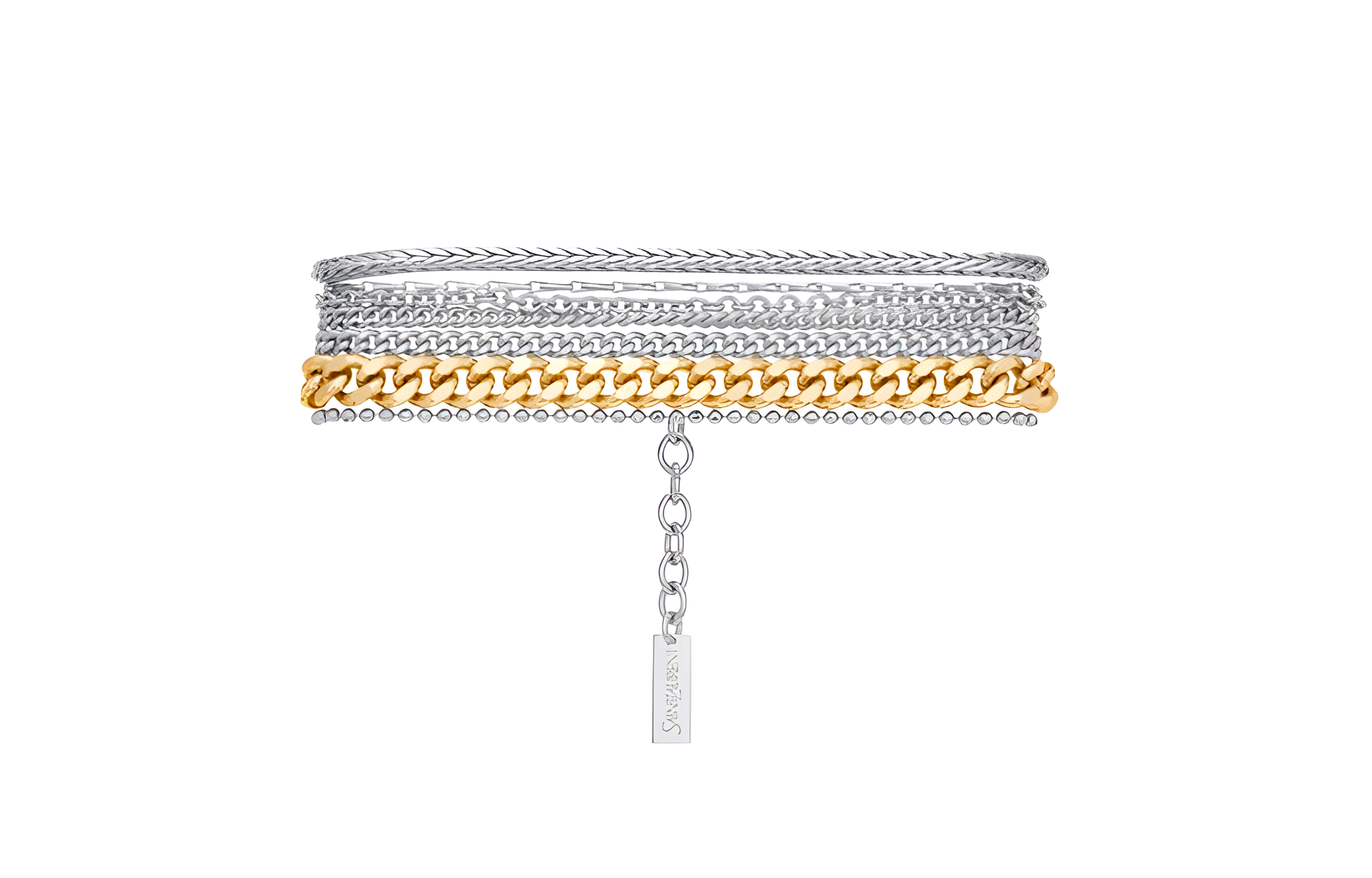 SAINT LAURENT 18K Gold, 18K Gray Gold, Recycled Gold Bracelets Women's Gold/Silver