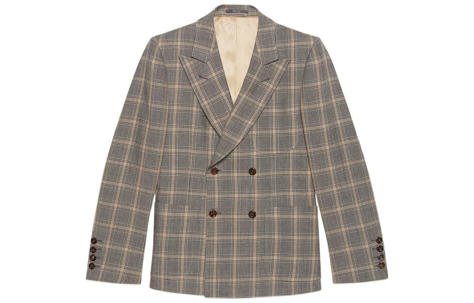GUCCI FW22 Business Suit Coat Men's Gray