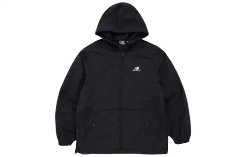New Balance Jackets Men's Black Hooded Moderate Other