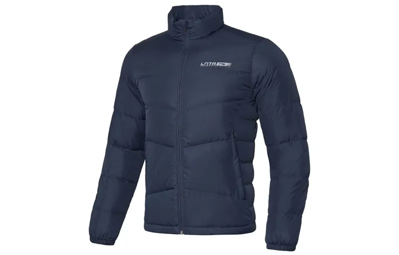 Li Ning Training Series Down Jackets Men's Dark Iris Blue Stand Collar Moderate