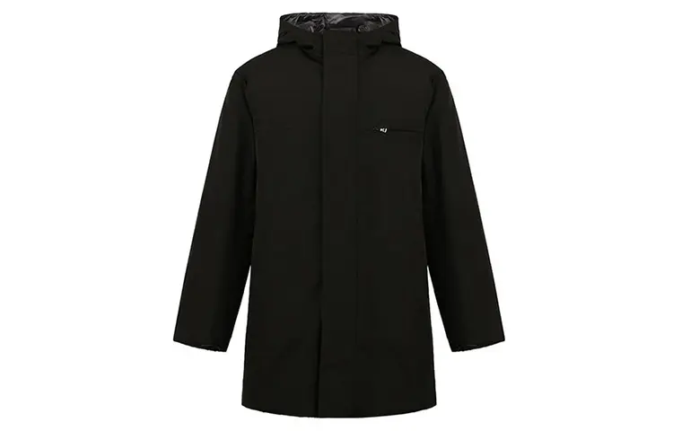 PRADA Down Jackets Men's Black Stand Collar Moderate