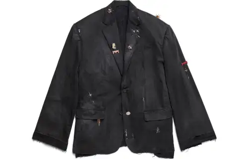 Balenciaga SS23 Business Suit Coat Loose Fit Men's Black