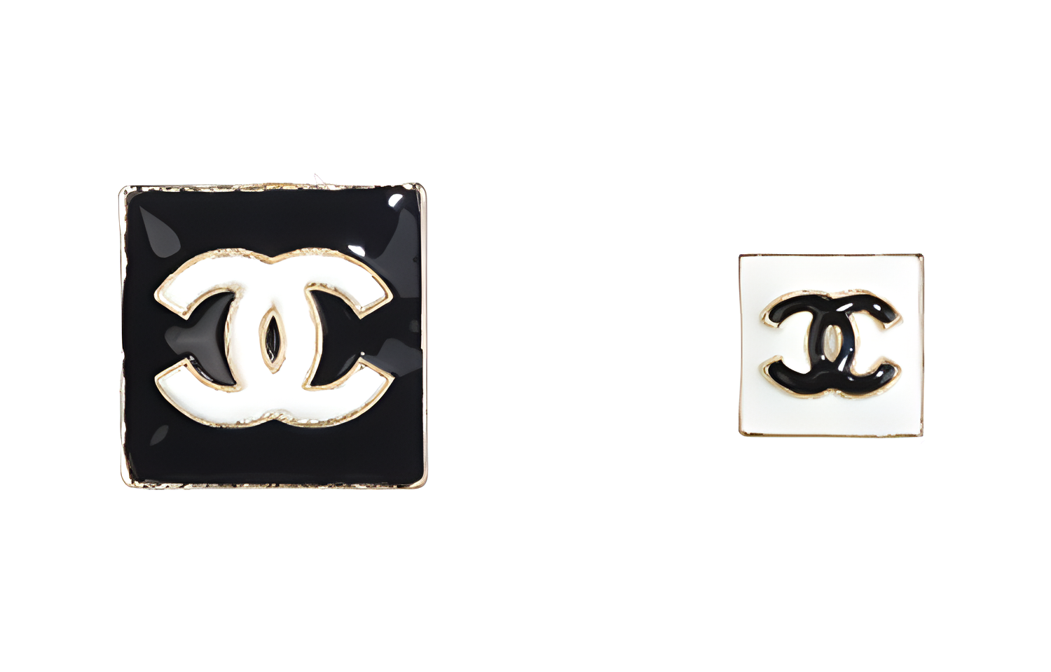 Женская брошь Chanel (черно-белый)