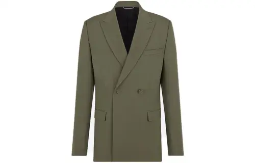 DIOR Quarterly New Products Business Suits Men's Olive Lapel Moderate Straight Fit