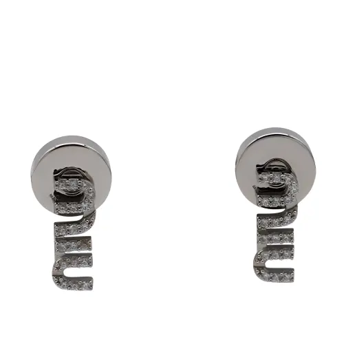 MIU MIU Brass Earrings Women's Silver