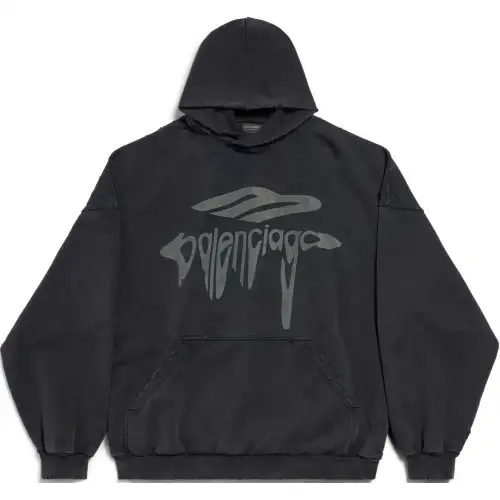 Balenciaga 3b Liquefied Oversized Hoodie