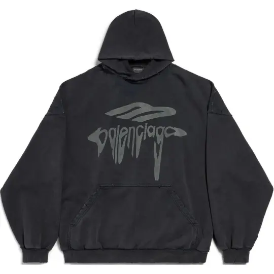 Balenciaga 3b Liquefied Oversized Hoodie
