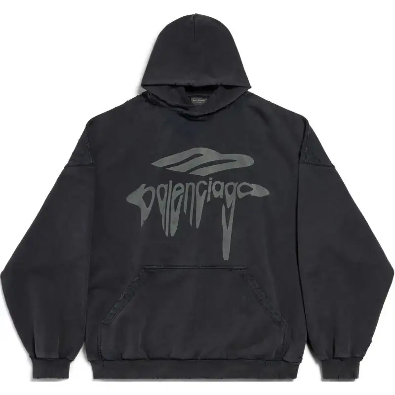 Balenciaga 3b Liquefied Oversized Hoodie