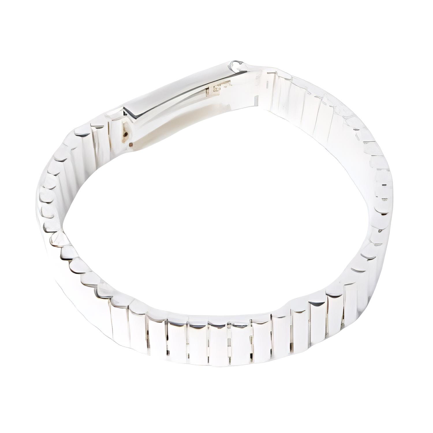Bottega Veneta Brand Logo Sterling Silver Bracelets Men's White