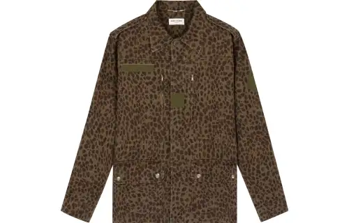 SAINT LAURENT Jackets & Coats Men's Leopard Print