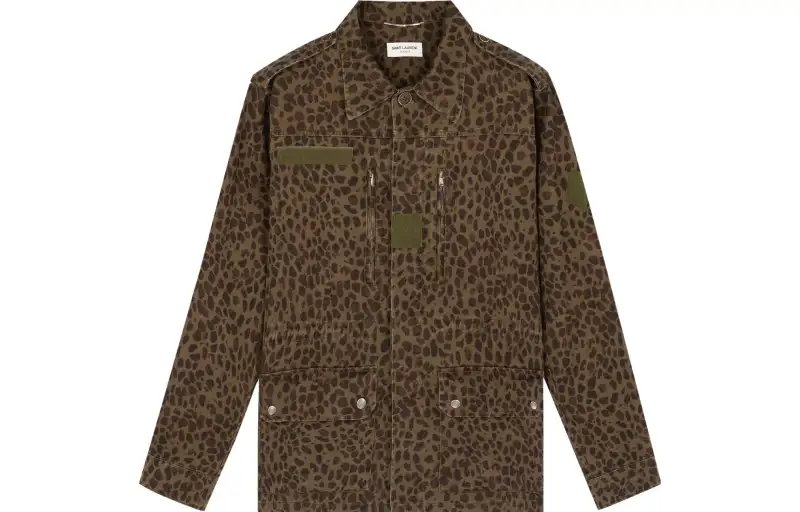 SAINT LAURENT Jackets & Coats Men's Leopard Print