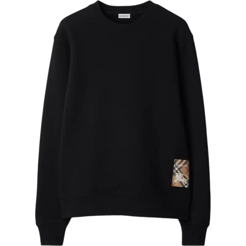 Burberry Check Patch Crewneck Sweatshirt
