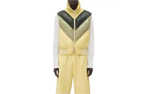 Bottega Veneta Vests Men's Yellow Stand Collar Moderate Other