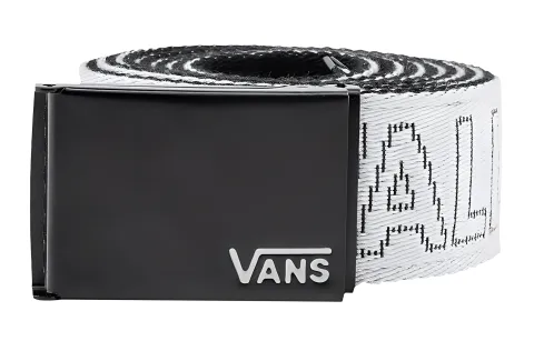 Vans Polyester Belts Unisex Black White 3.8cm