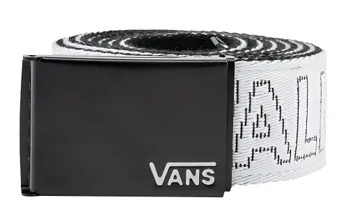 Vans Polyester Belts Unisex Black White 3.8cm