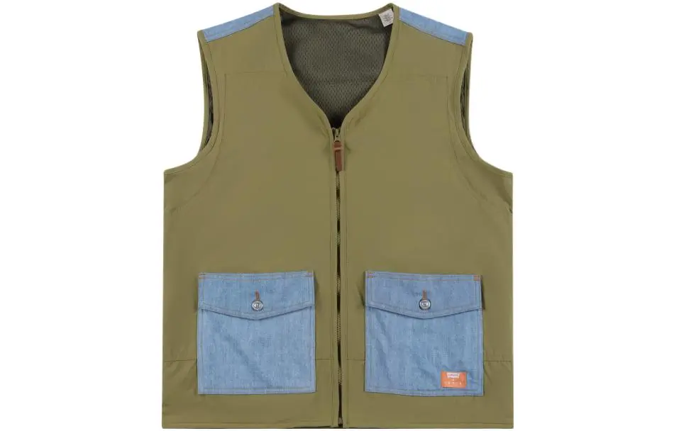 Levi's Vests Men's Green Collarless Moderate