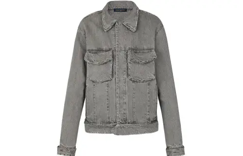 LOUIS VUITTON Denim Jacket Men's Gray