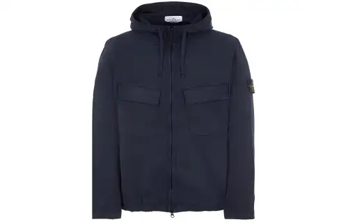 STONE ISLAND 42610 Supima® Cotton Twill Stretch Tc Jackets & Coats Men's Marine Blue