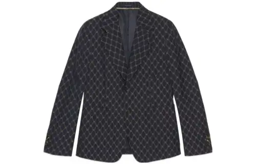 GUCCI Interlocking G-jacquard Wool Blazer