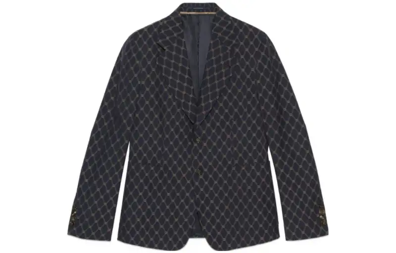 GUCCI Interlocking G-jacquard Wool Blazer