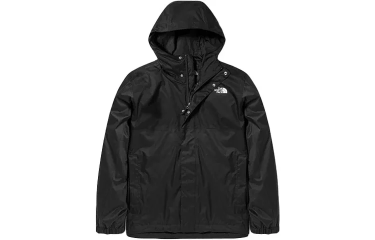 THE NORTH FACE Outdoor Hiking Waterproof, Windproof, And Breathable Windbreaker Jacket Men's Black