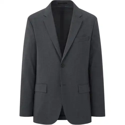 UNIQLO Jackets Men's Dark Gray Suit Collar Moderate Other