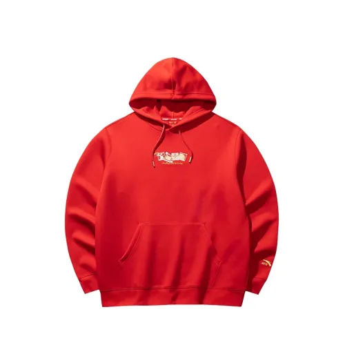 ANTA Life Collection Sweatshirts Men's Rich Red Hooded Moderate