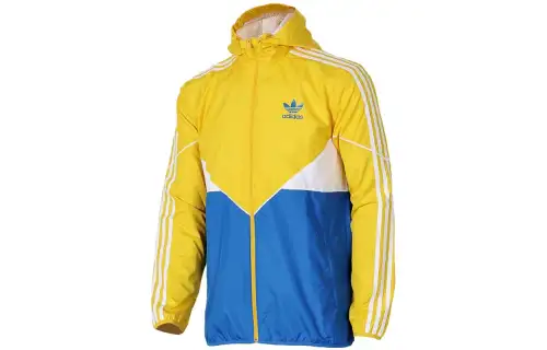 Adidas Originals Jackets Men's Yellow Hooded Moderate Wind Shell