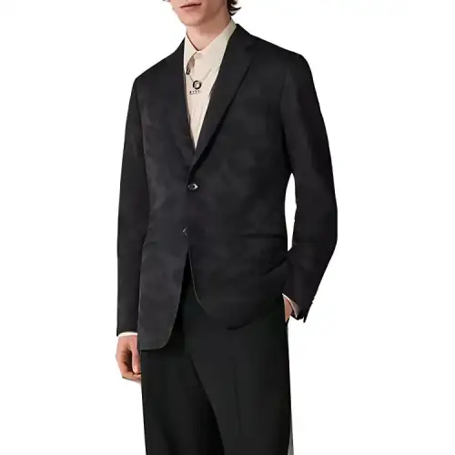 HERMES SS23 Business Suit Coat Men's Black