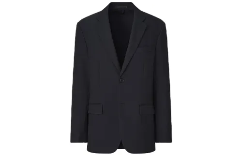 UNIQLO Business Suits Men's Black Suit Collar Moderate Straight Fit