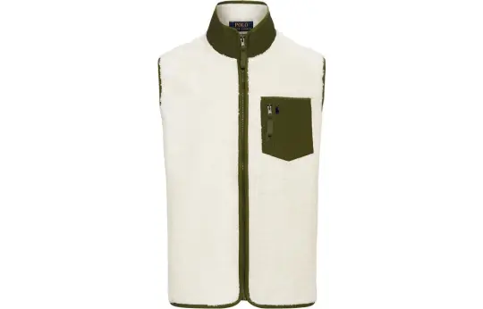 Polo Ralph Lauren Vests Men's White Stand Collar Moderate Other