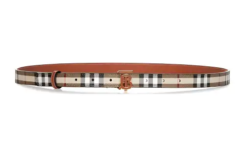 Burberry Cotton, Polyester Leather Belts Women's Brown 
