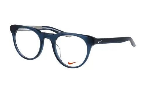 Nike Plate Frame Oval Eyeglass Frames Unisex Dark Blue
