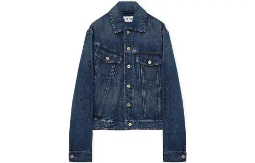 LOEWE Denim Jackets Men's Blue Moderate Straight Fit