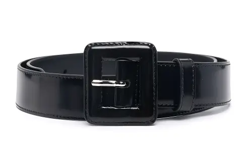 PRADA Fashion Patent Leather Belts Women's Black 3cm