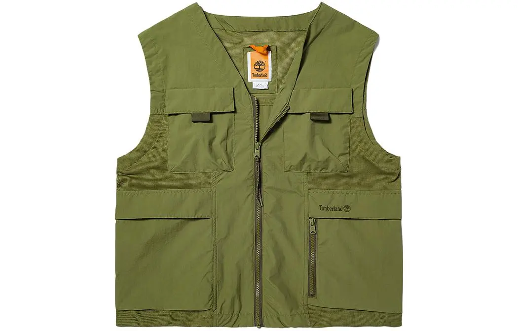 Timberland Vests Men's Avocado Green V Neck Moderate Other