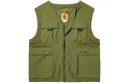 Timberland Vests Men's Avocado Green V Neck Moderate Other