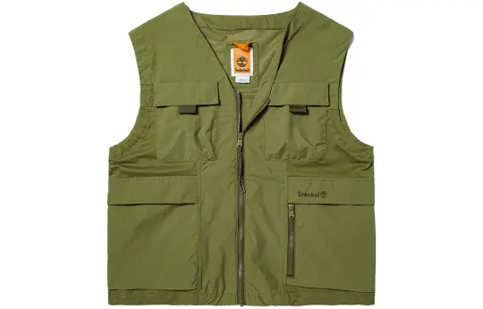 Timberland Vests Men's Avocado Green V Neck Moderate Other