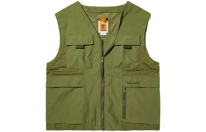 Timberland Vests Men's Avocado Green V Neck Moderate Other