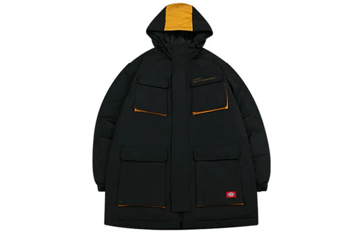 Dickies Down Jackets Men's Black Hooded Thickened Other