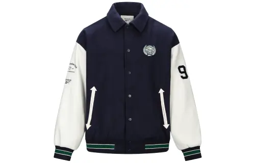 Reebok Jackets Unisex Navy Blue Lapel Moderate Workwear