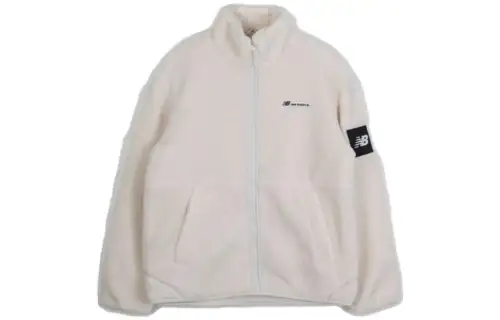 New Balance Jackets Men's White Stand Collar Moderate Workwear