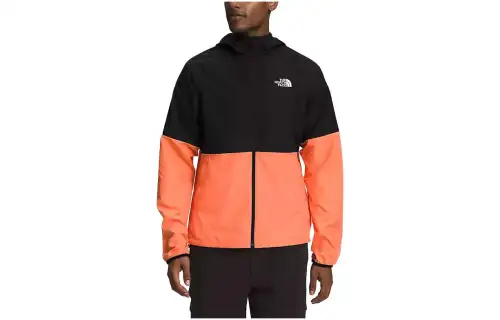 THE NORTH FACE Windbreaker Jackets Men's Black Orange Hooded Moderate Other
