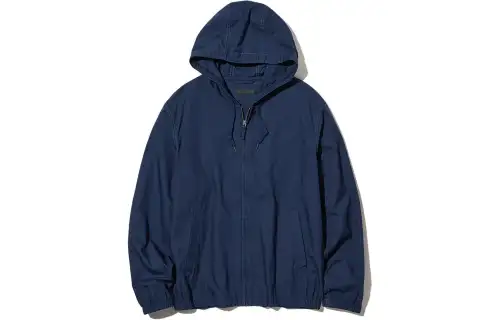 UNIQLO Jackets Unisex Navy Blue Hooded Moderate Other